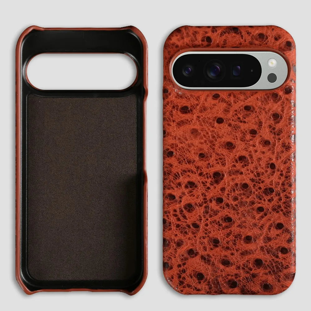 Ostrich Genuine Leather Case for Google Pixel