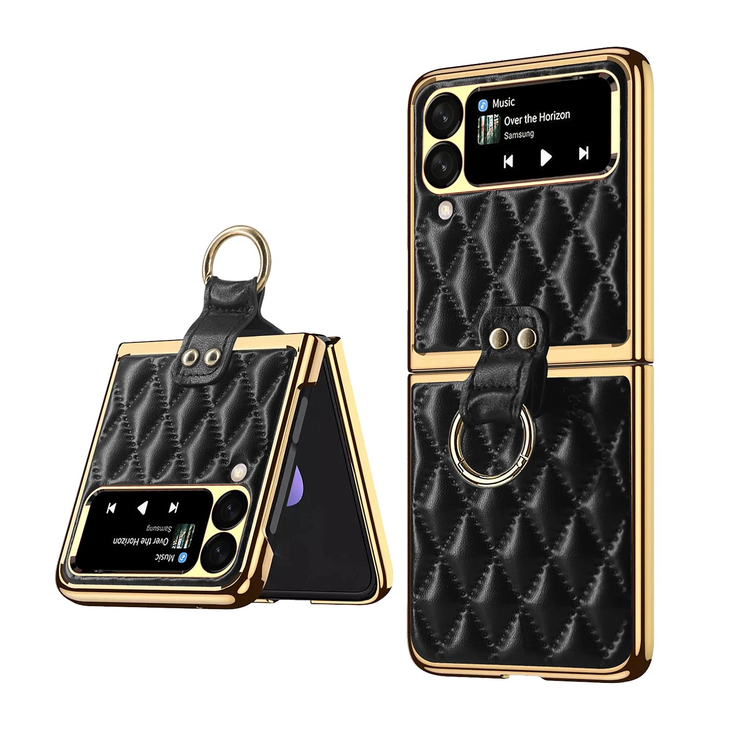 Luxury Diamond Air Cushion Leather Case for Galaxy Z Flip