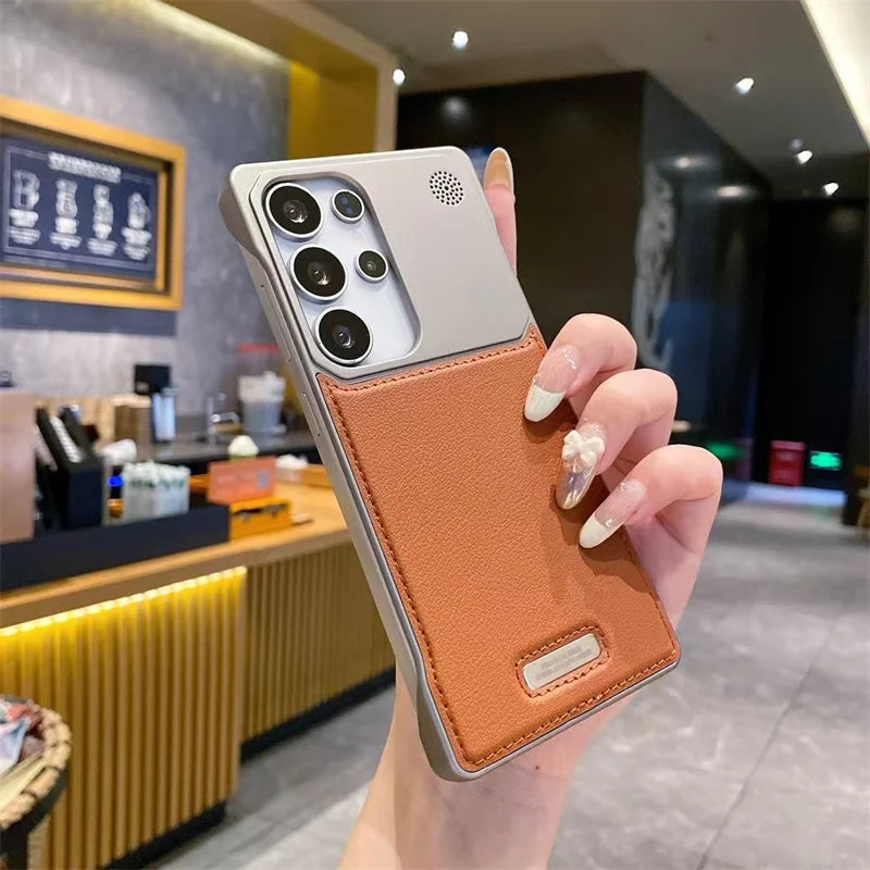 Leather Magsafe Borderless Aroma Cover For Samsung
