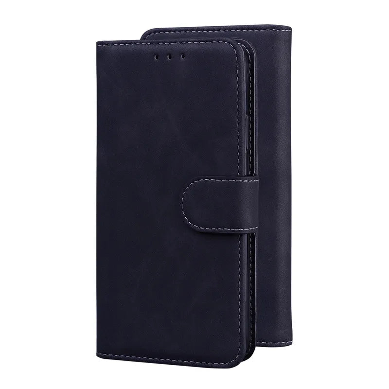 Magnetic Geometric Textile Pattern Wallet Case for Galaxy
