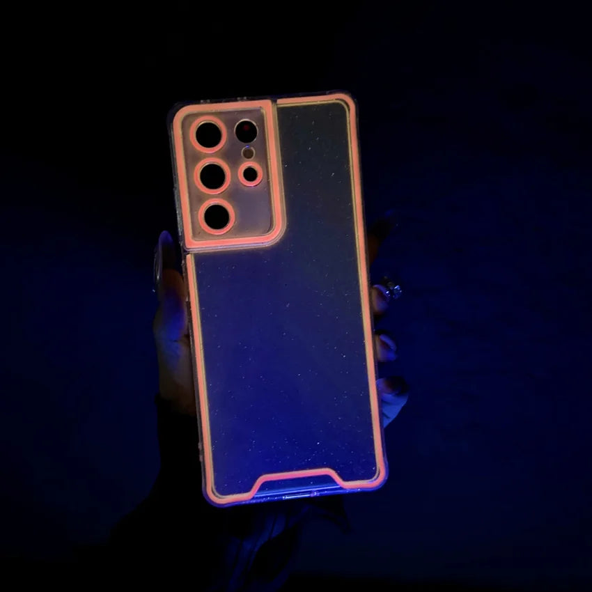 Luminous Neon Transparent Soft Case For Samsung