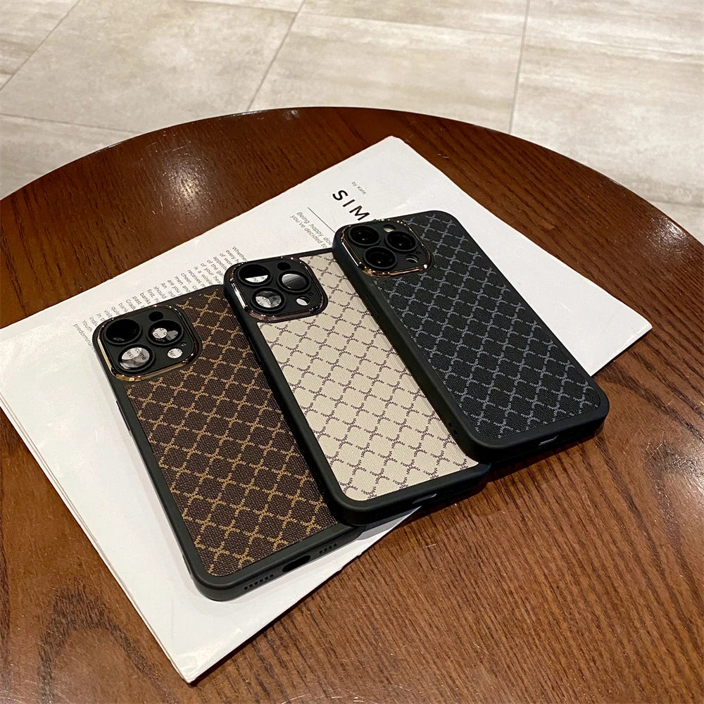 Lattice Texture Phone Case For iPhone