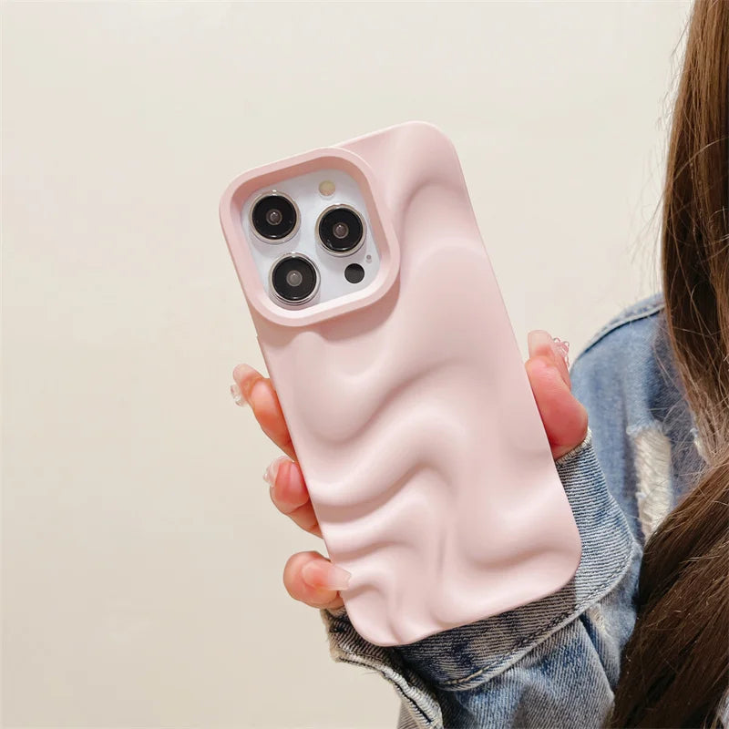 Luxury 3D Wave Pattern Case For iPhone