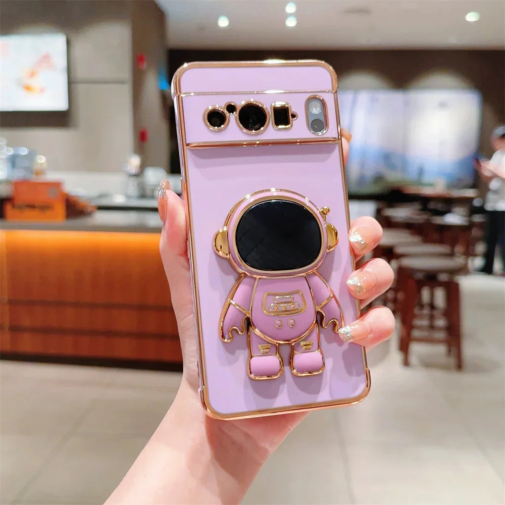 Cute Astronaut Fold Stand Holder Case for Google Pixel