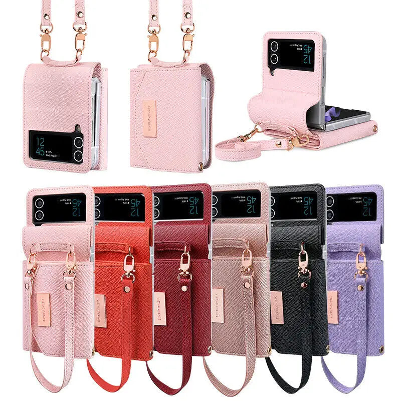 Luxury Leather Wallet Card Holder Case For Samsung