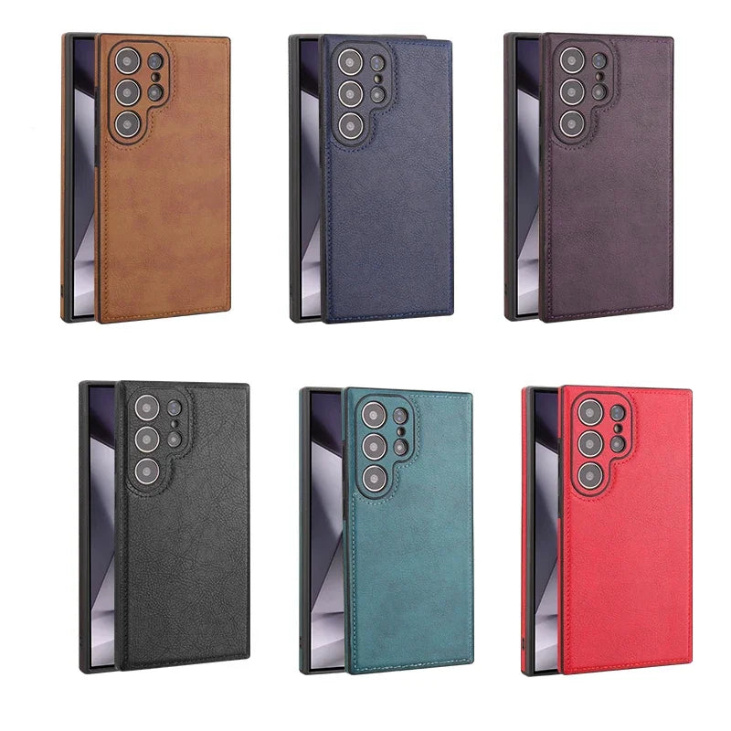 Luxury Shockproof Leather Case for Samsung