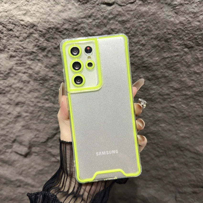 Luminous Neon Transparent Soft Case For Samsung