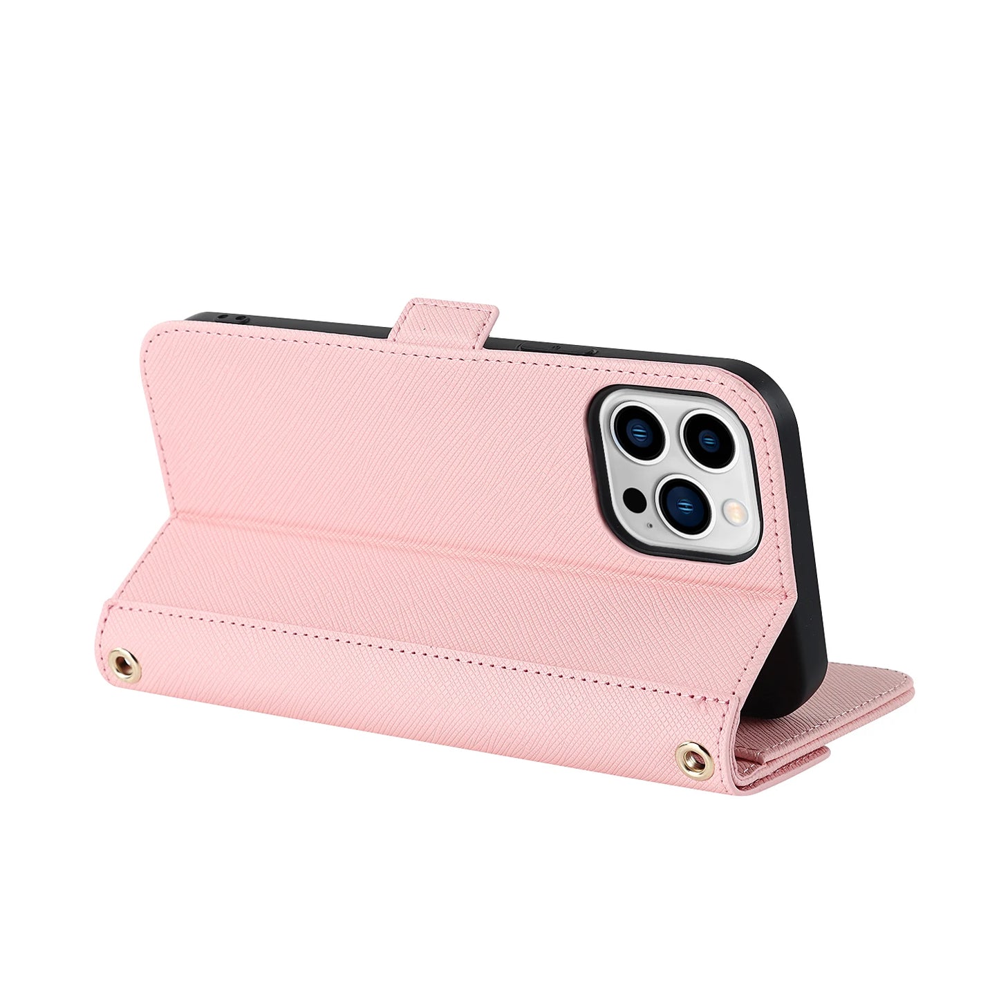 Lanyard Crossbody Wallet Case For iPhone