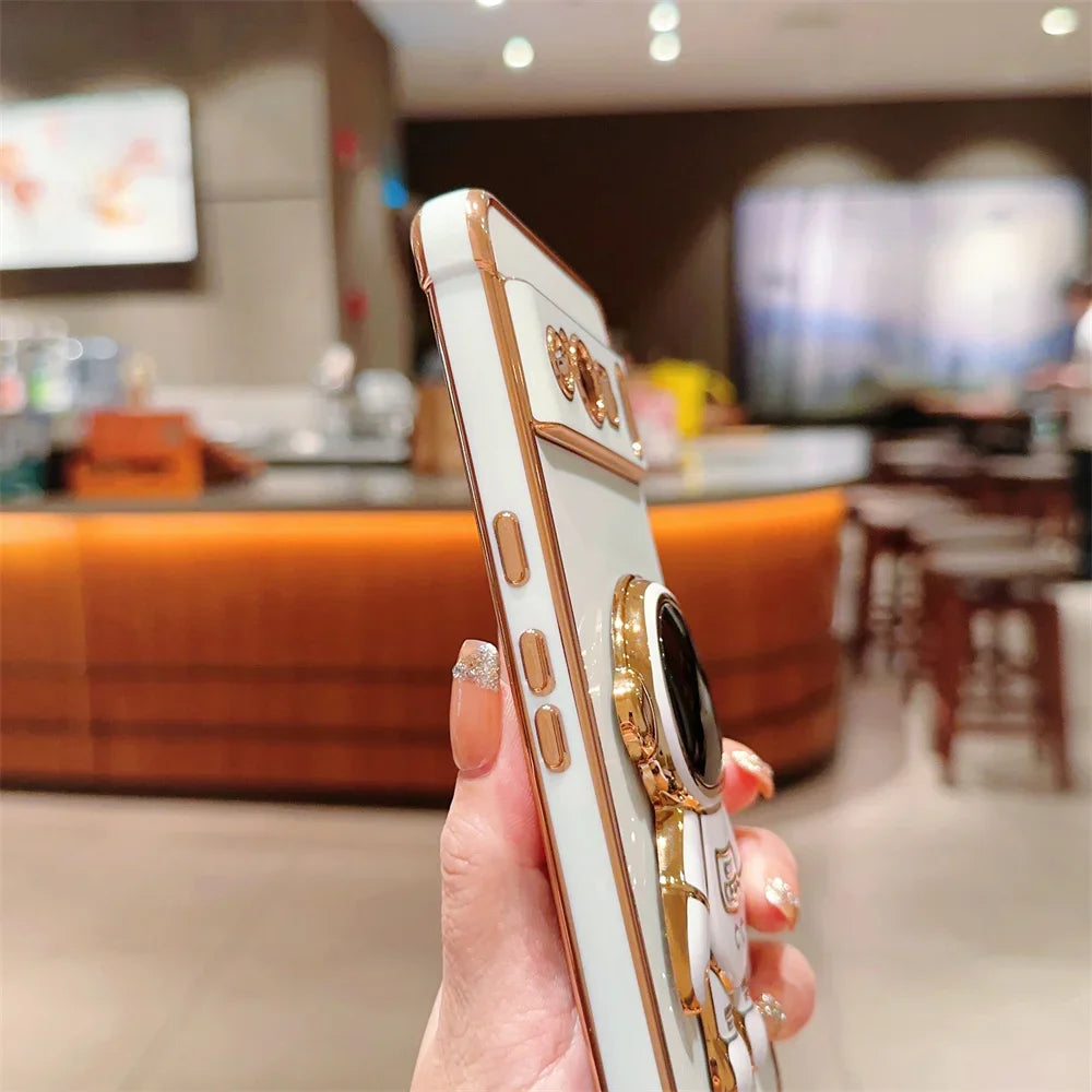 Cute Astronaut Fold Stand Holder Case for Google Pixel