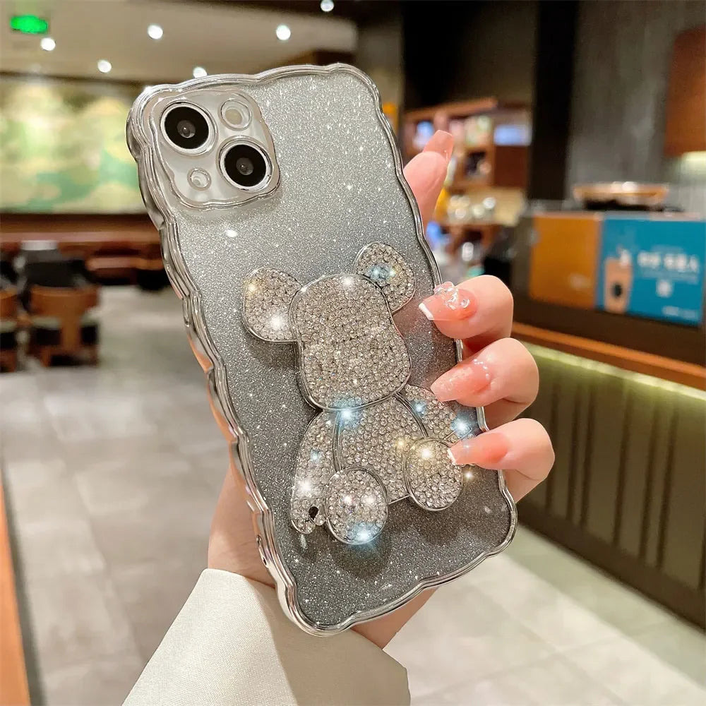 Sparkling Diamond Cute Bear Suitable for iPhone