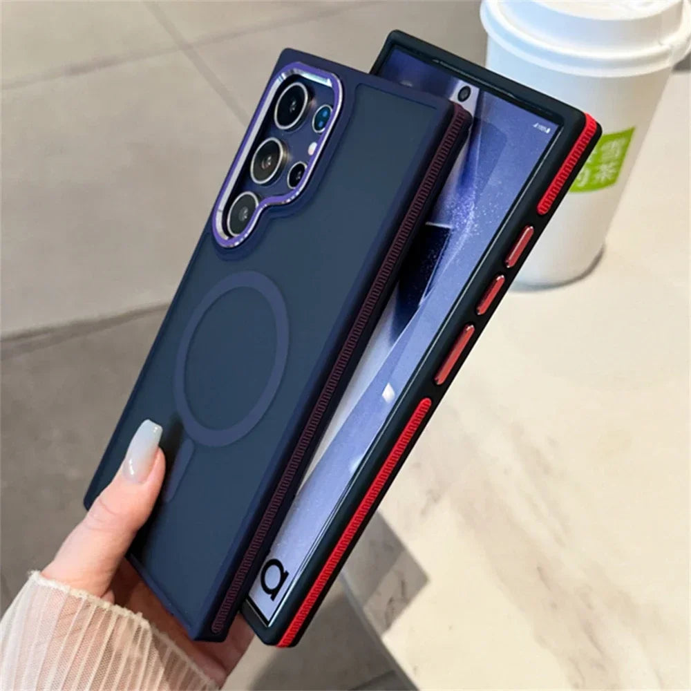 Luxury Matte Magnetic Phone Case For Samsung