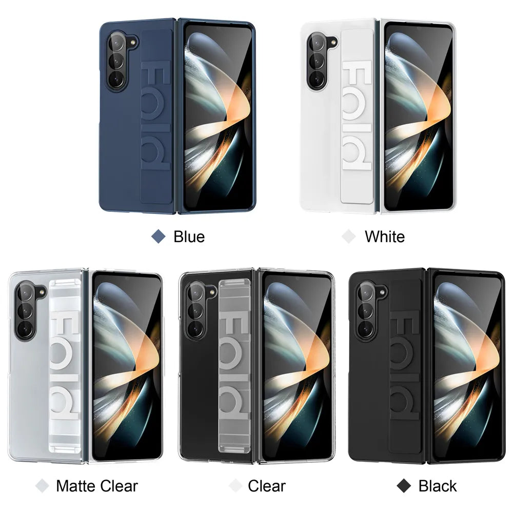Thin Hard Case with Elastic Wrist Strap for Galaxy Z Fold