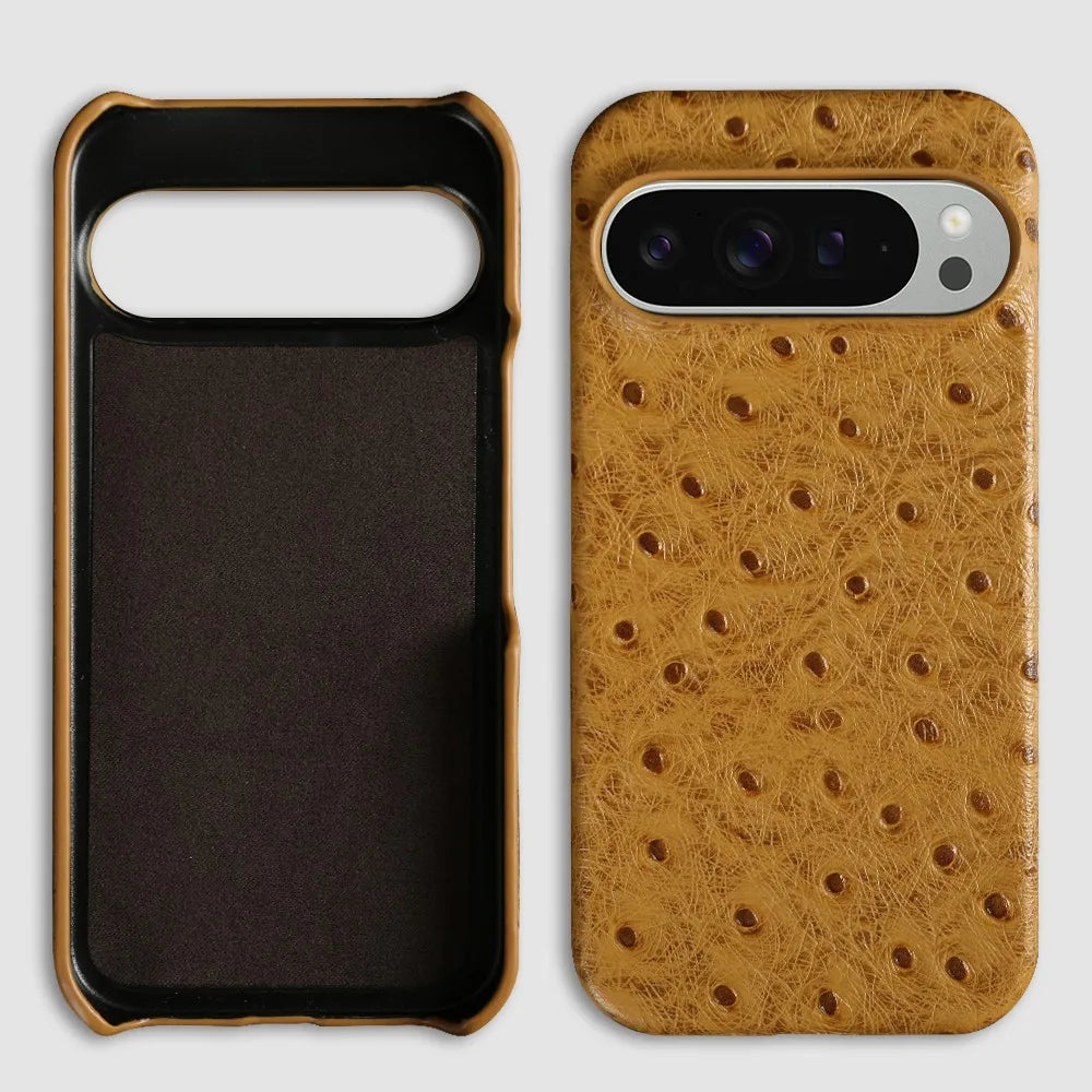 Ostrich Genuine Leather Case for Google Pixel