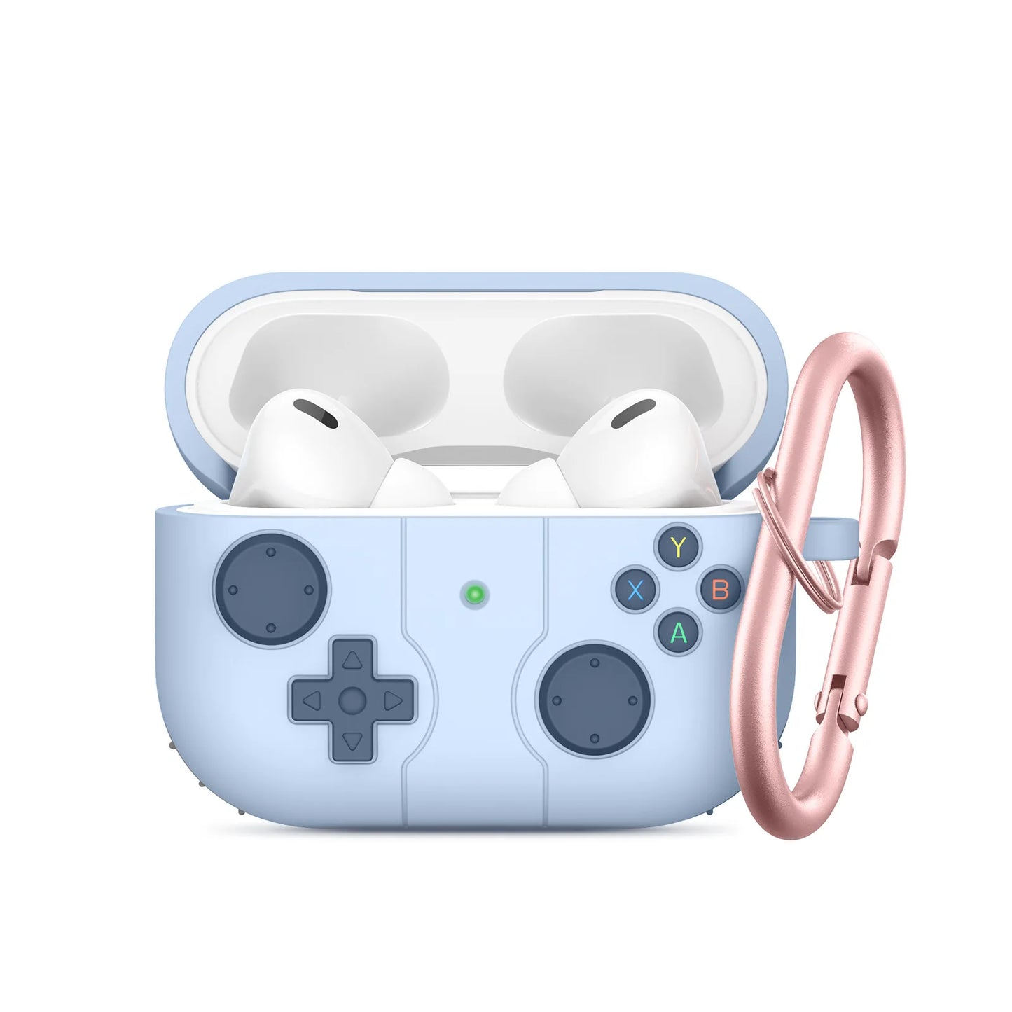 3D Game Player Design with Keychain Silicone Case For Airpods