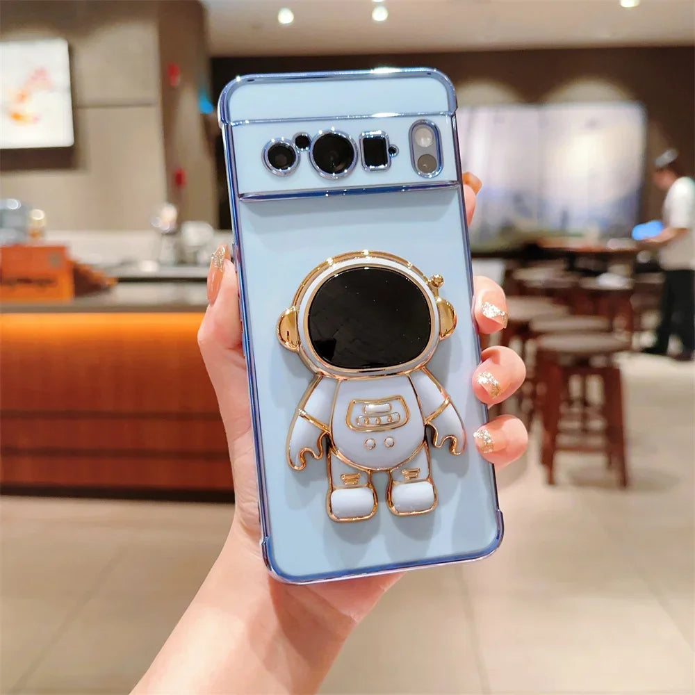 Cute Astronaut Fold Stand Holder Case for Google Pixel