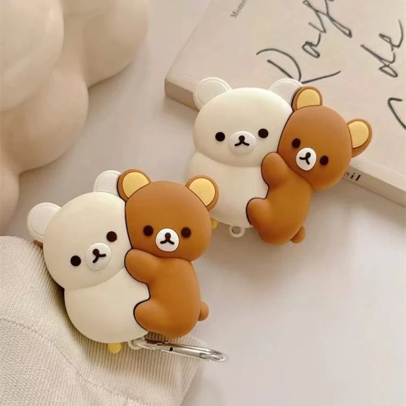 3D Hug Bear Silicone Earbuds case for Airpods