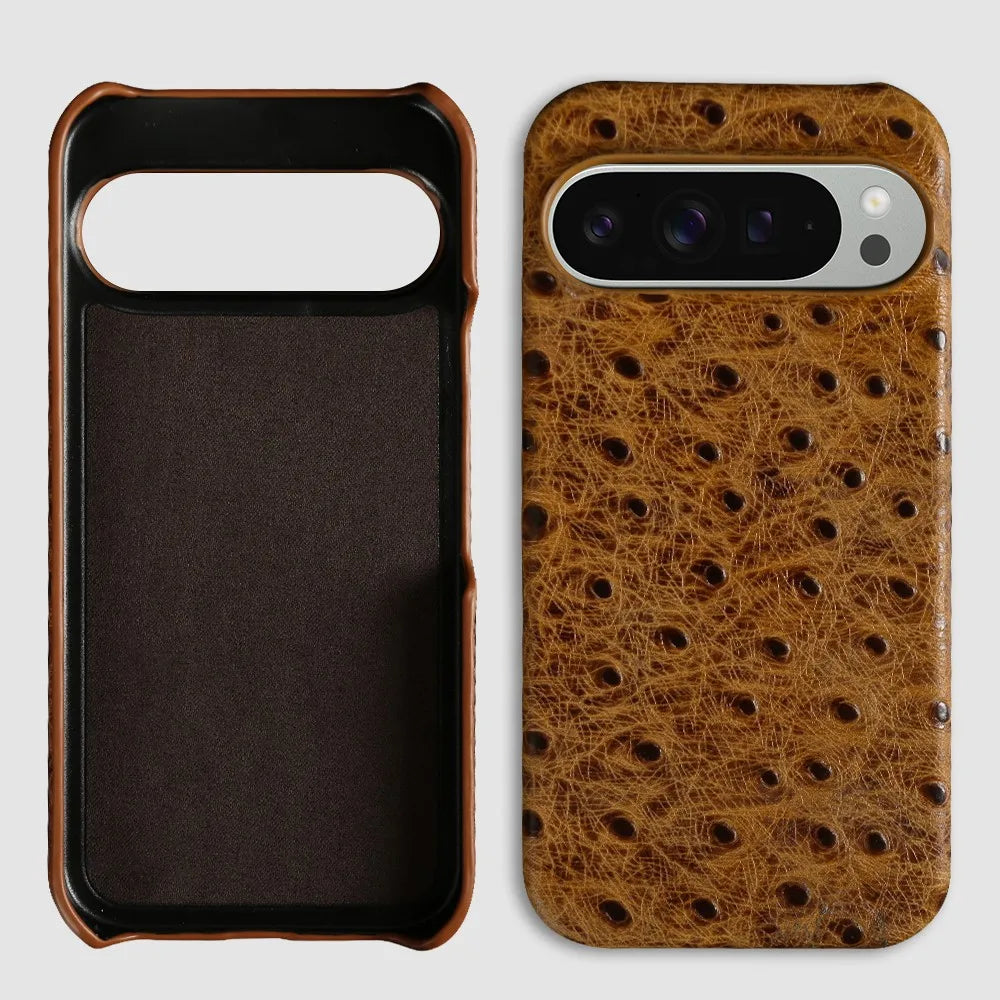 Ostrich Genuine Leather Case for Google Pixel