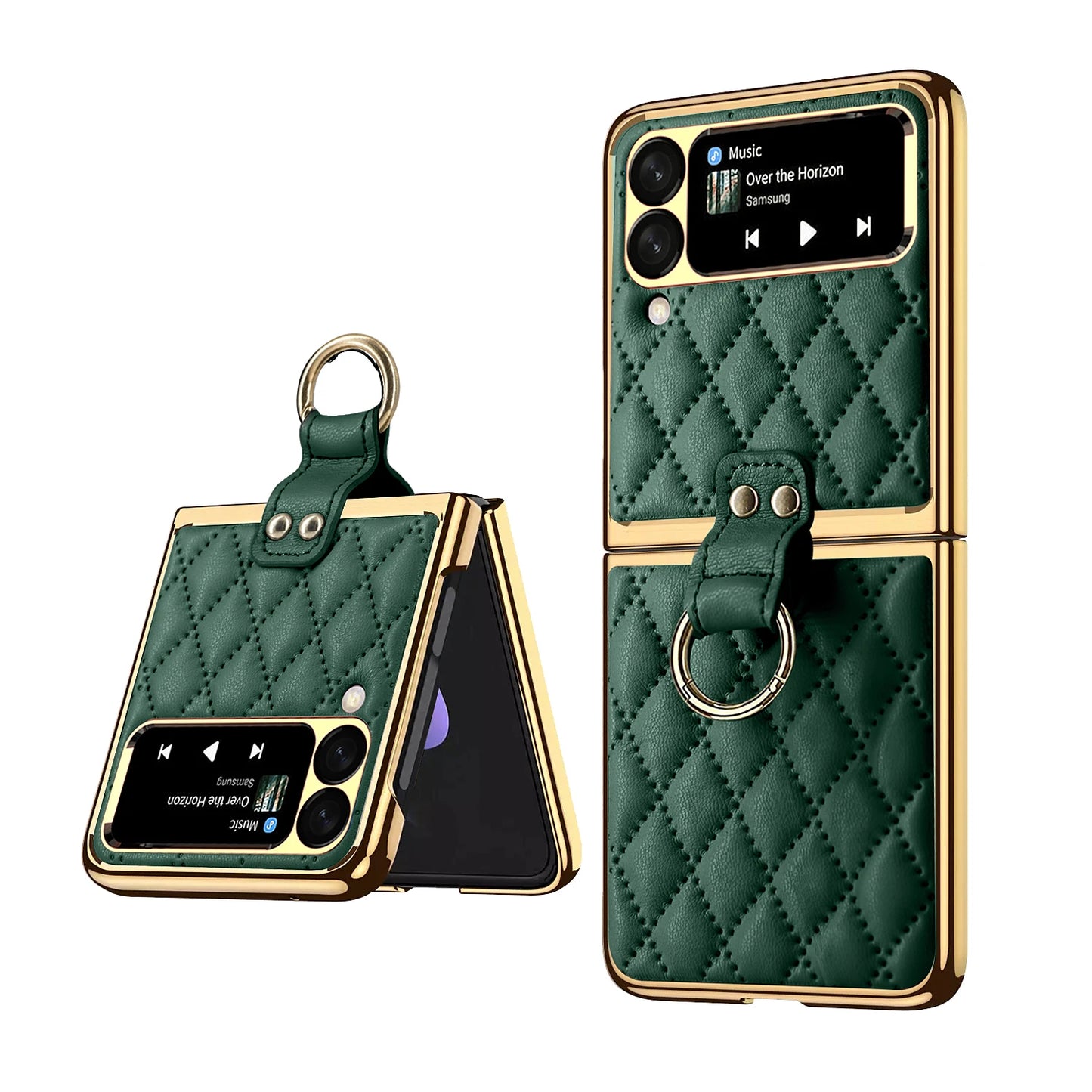 Luxury Diamond Air Cushion Leather Case for Galaxy Z Flip