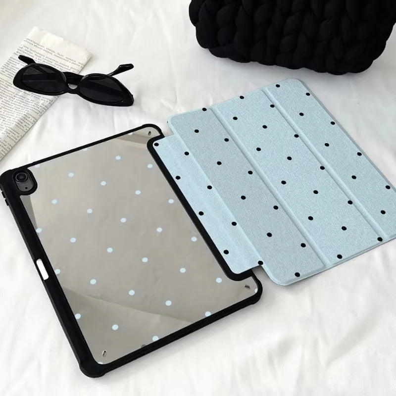 Black Polka Dots Case for iPad