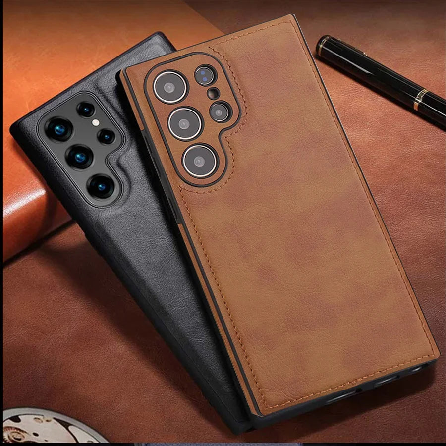 Luxury Shockproof Leather Case for Samsung