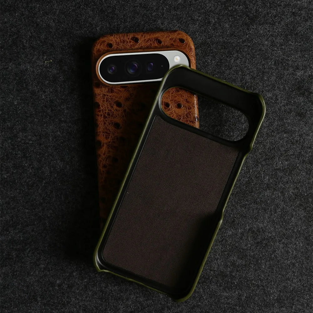 Ostrich Genuine Leather Case for Google Pixel