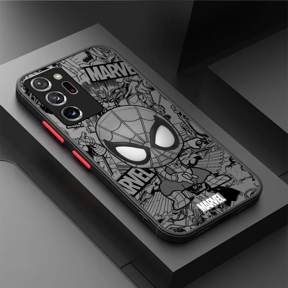 Matte Marvel Print Phone Case for Galaxy