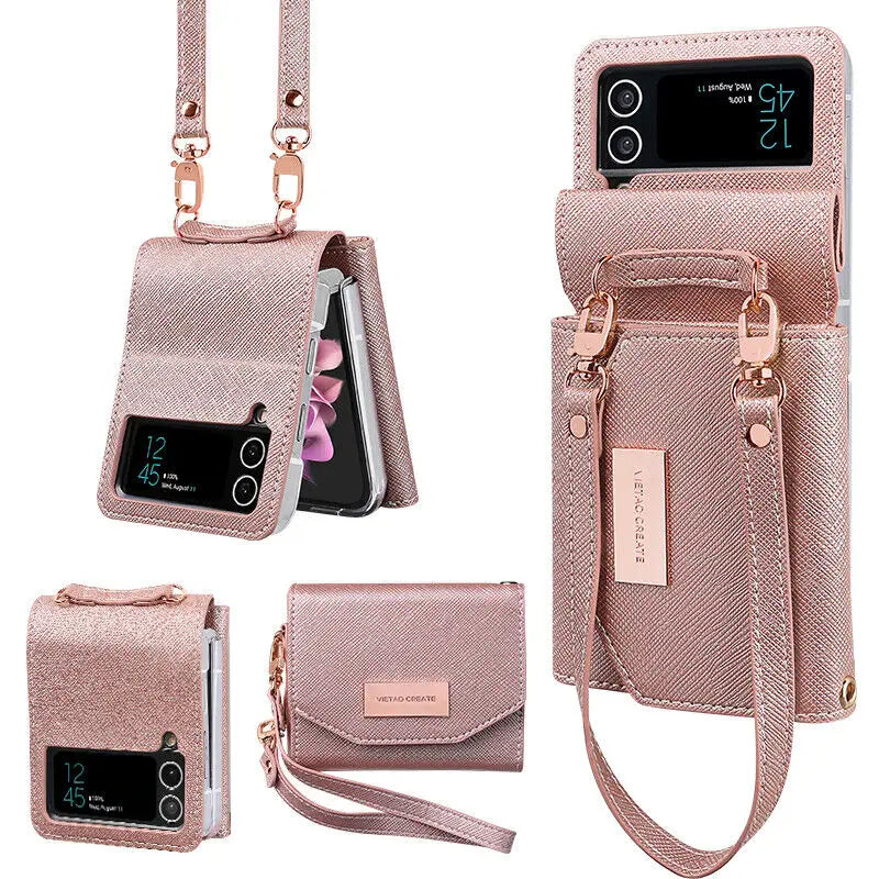 Luxury Leather Wallet Card Holder Case For Samsung