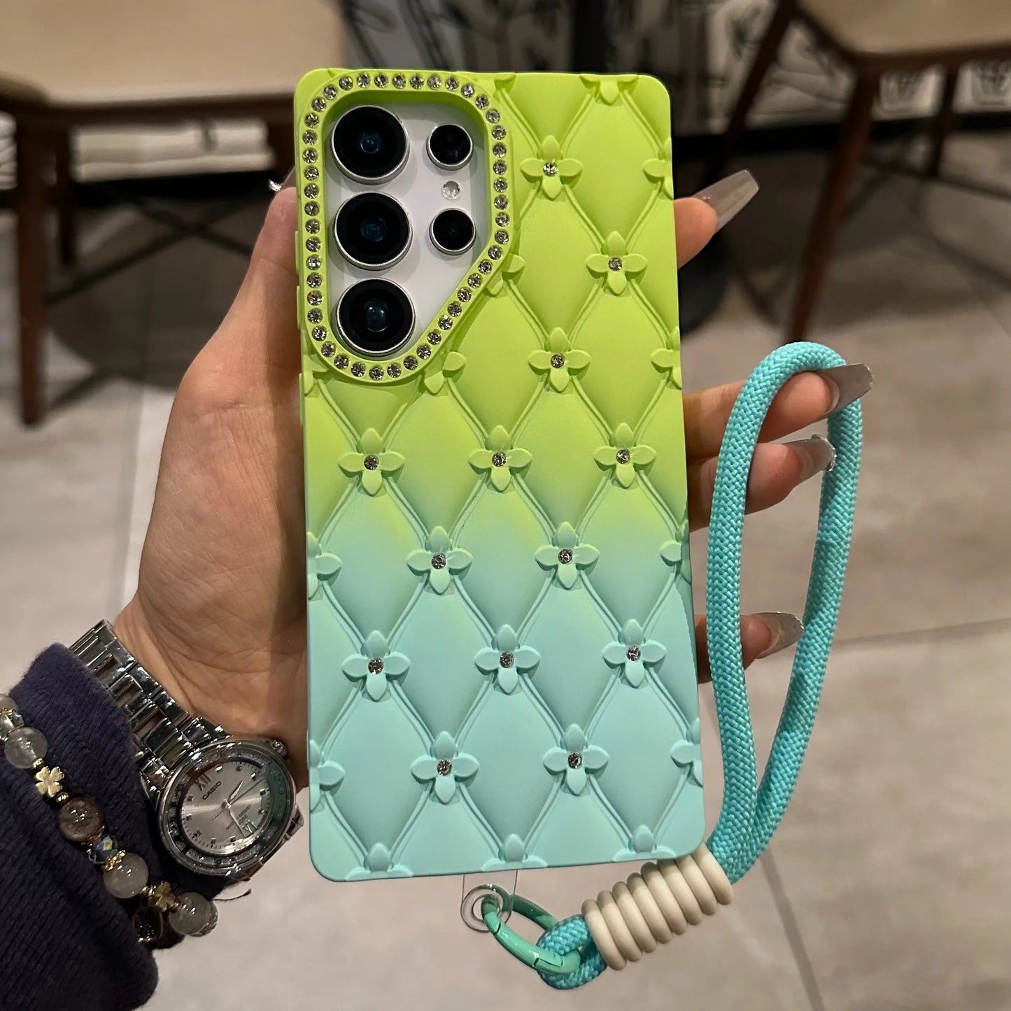 6D Flowers Edge Gradient Case For Samsung
