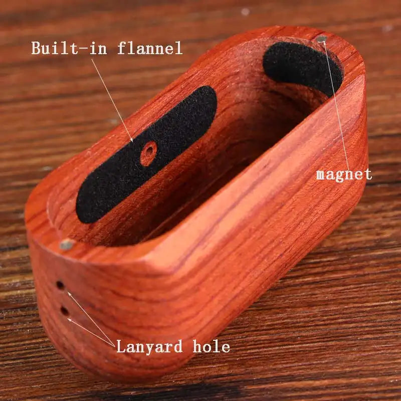 Wooden Protective Case with Lanyard for Airpods
