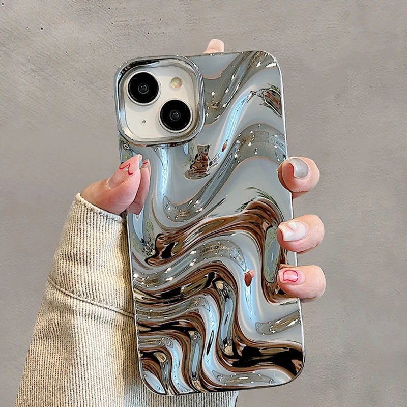 Luxury 3D Wave Pattern Case For iPhone