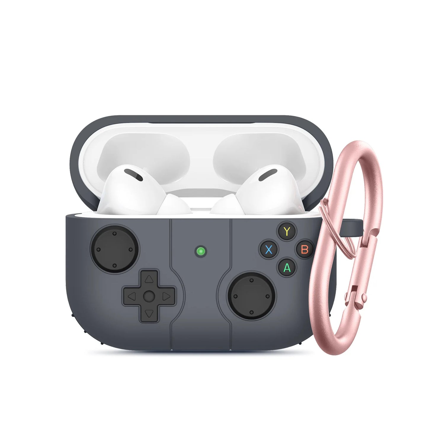 3D Game Player Design with Keychain Silicone Case For Airpods