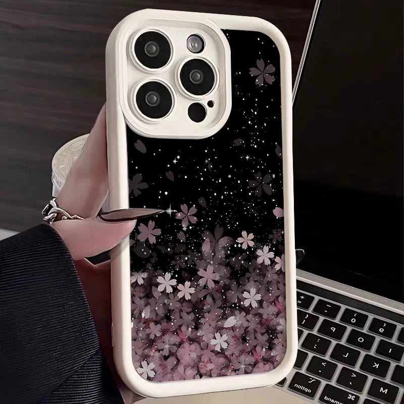 Gradient Cherry Blossoms Phone Case For iPhone