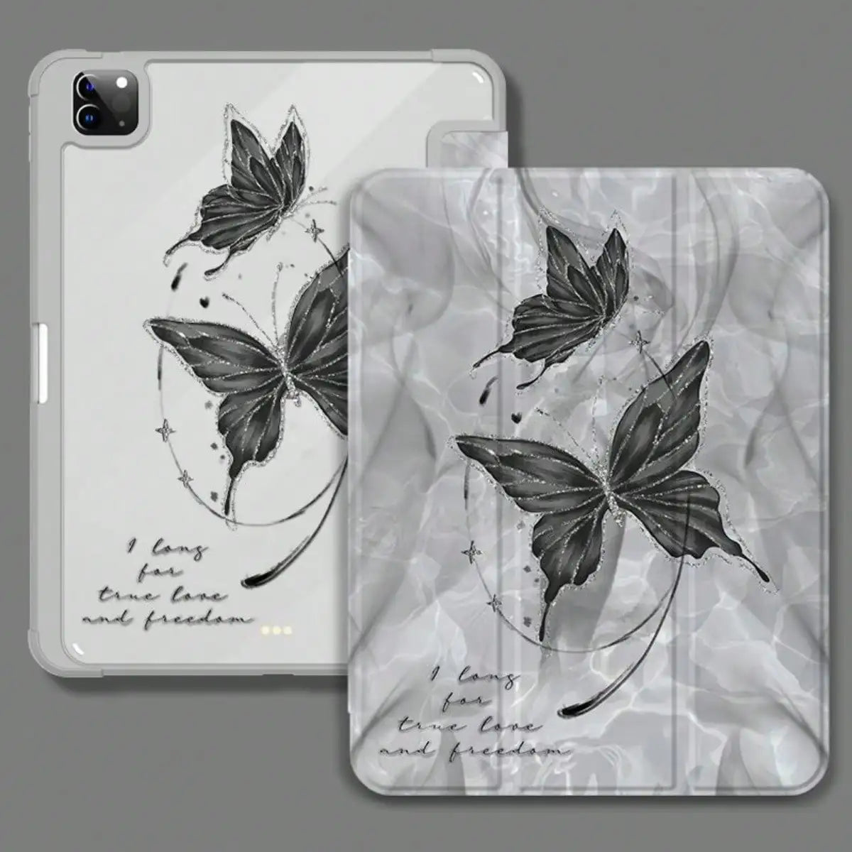 Water Wave Butterfly Case For iPad