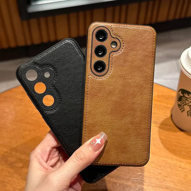 Luxury Shockproof Leather Case for Samsung