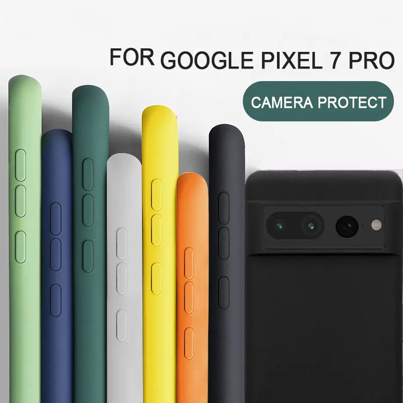 Square Silicon Phone Case For Google Pixel