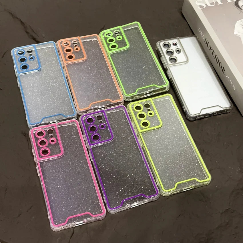 Luminous Neon Transparent Soft Case For Samsung