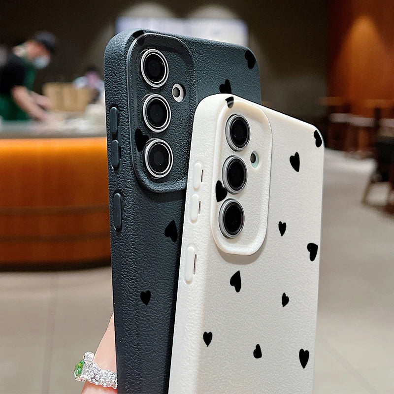 Black Love Hearts Case For Samsung