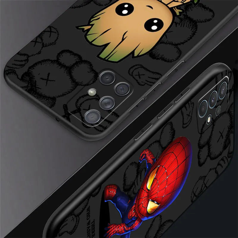 Printed Comic Characters Silicone Case for Samsung Galaxy