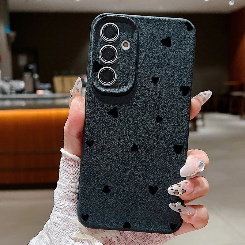 Black Love Hearts Case For Samsung