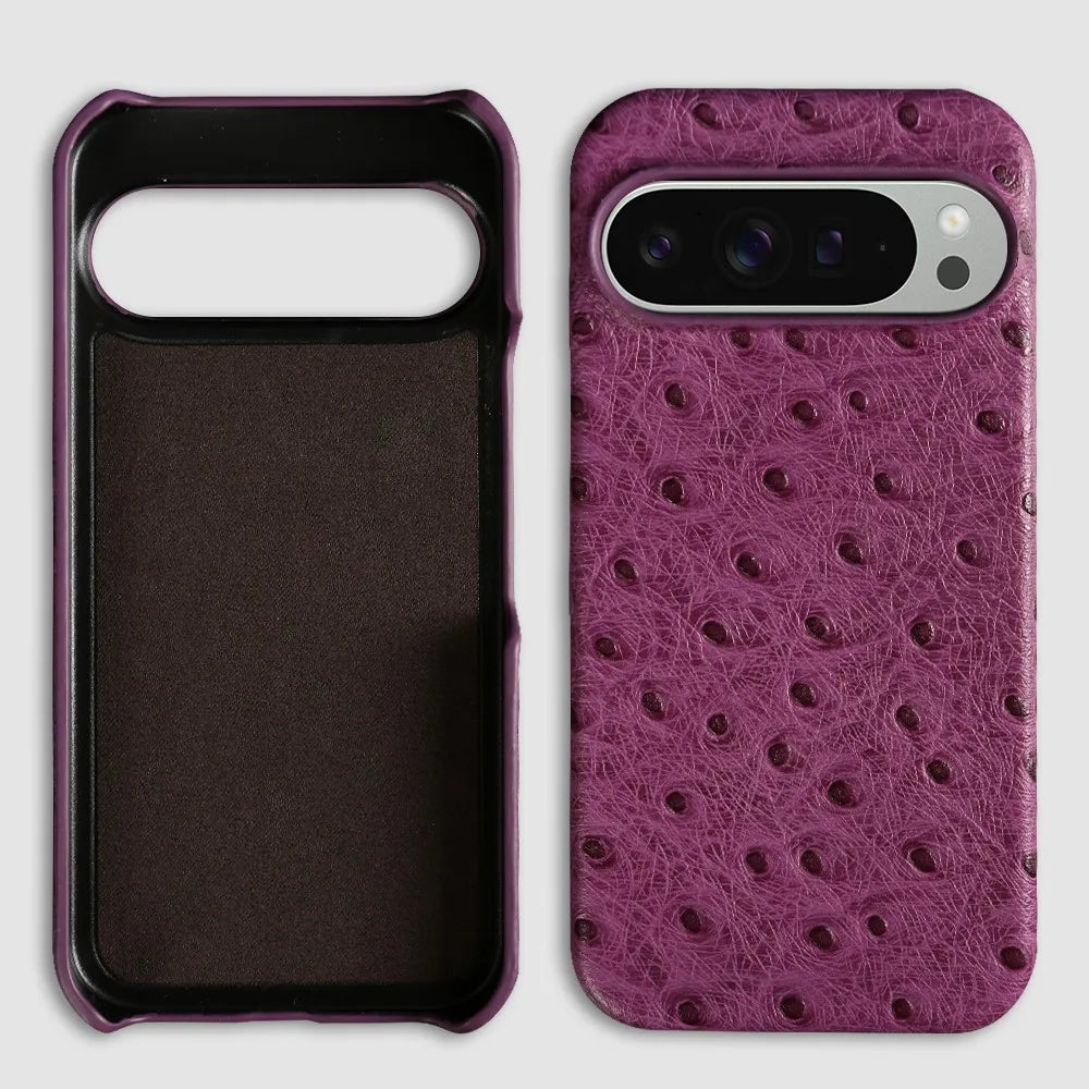 Ostrich Genuine Leather Case for Google Pixel