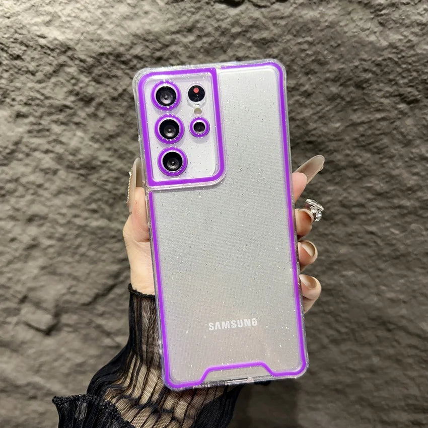 Luminous Neon Transparent Soft Case For Samsung