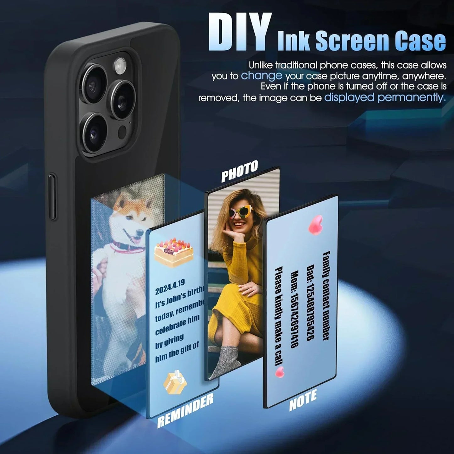 New-tech NFC E-Ink Phone Case for iPhone
