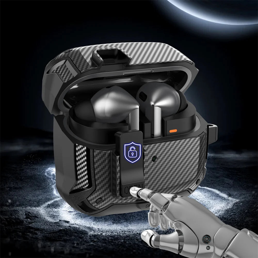 Secure Lock Clip Case for Samsung Buds with Cleaning kit