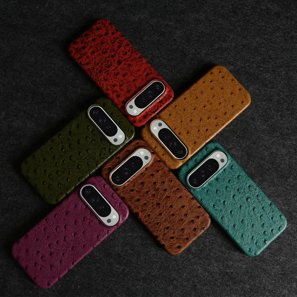 Ostrich Genuine Leather Case for Google Pixel
