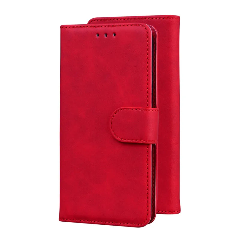 Magnetic Geometric Textile Pattern Wallet Case for Galaxy
