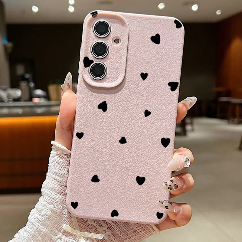 Black Love Hearts Case For Samsung