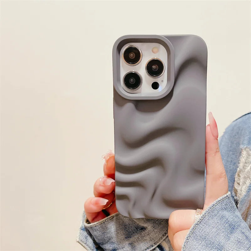 Luxury 3D Wave Pattern Case For iPhone
