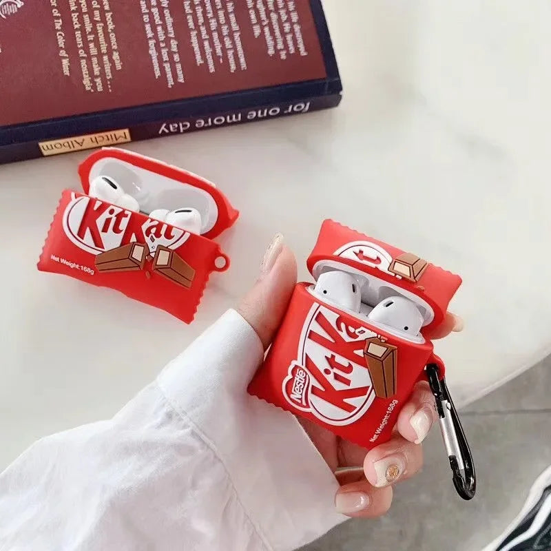 Kitkat Chocolate Protective Silicone Case For Airpod