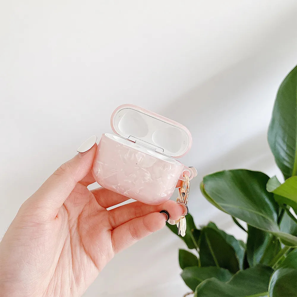 Luxury Pearl Case for Airpods with Keychain