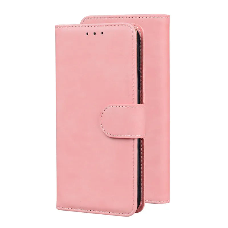 Magnetic Geometric Textile Pattern Wallet Case for Galaxy